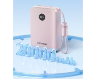 Vention Powerbank 20000mAh 2xUSB-C,USB-A z wyświetlaczem różowy - 1543384 - zdjęcie 4